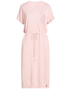 Peserico Midi Dress Metallic Fibre, Linen, Cotton - Pink