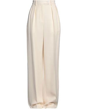 Rochas Ivory Pants Silk - White