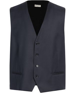 Angelo Nardelli Tailored Vest Virgin Wool, Silk - Blue