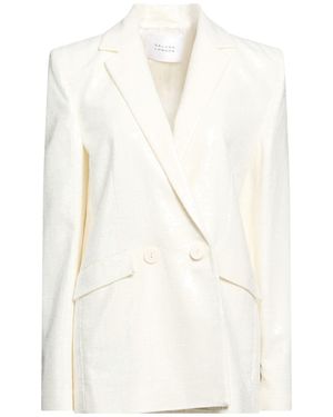 Galvan London Ivory Blazer Viscose, Linen - White