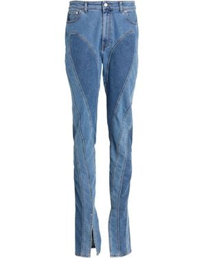 Mugler Jeans Cotton, Elastomultiester, Elastane - Blue