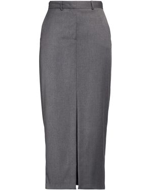 SIMONA CORSELLINI Midi Skirt Polyester, Viscose, Elastane - Gray