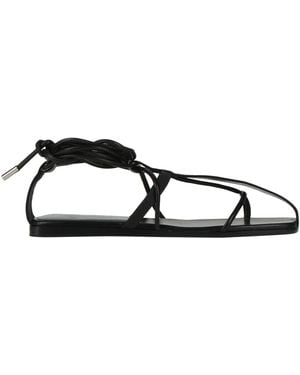 Cesare Paciotti Thong Sandal Leather - Black