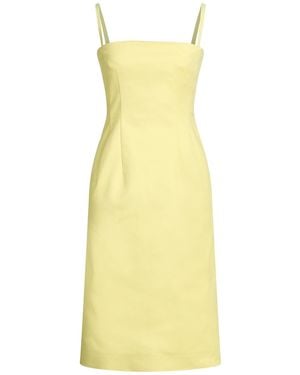 Sportmax Midi Dress Cotton, Elastane - Yellow