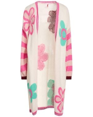 Kontatto Cardigan Acrylic, Mohair Wool, Polyamide - Pink