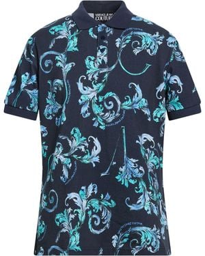 Versace Jeans Couture Polo Shirt Cotton, Polyester, Polyamide, Elastane - Blue