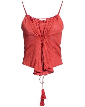 Givenchy Rust Top Linen - Red