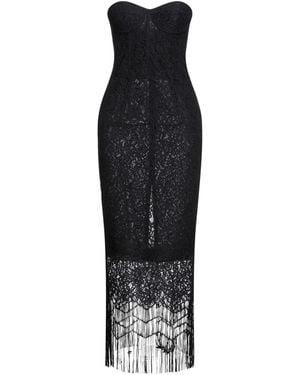 Anna Molinari Midi-Kleid - Schwarz