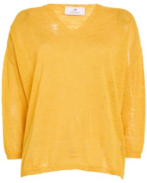 Compagnia Italiana Sweater Linen, Polyester - Yellow