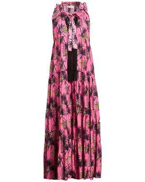 Anjuna Fuchsia Maxi Dress Cotton, Silk - Purple