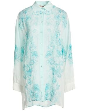 Twinset Shirt Ramie - Blue