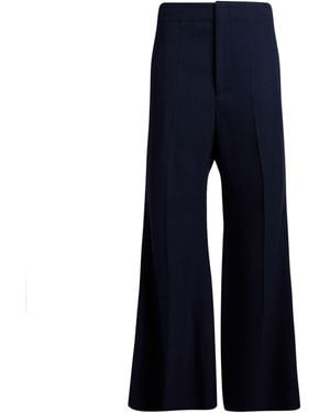 Victoria Beckham Midnight Trousers Virgin Wool, Polyamide, Elastane - Blue