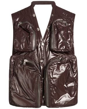 Rick Owens Burgundy Vest Cotton, Elastane - Brown