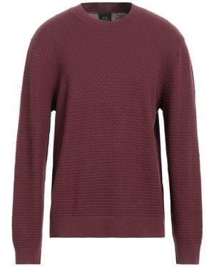 ARMANI EXCHANGE Burgundy Jumper Cotton - Purple