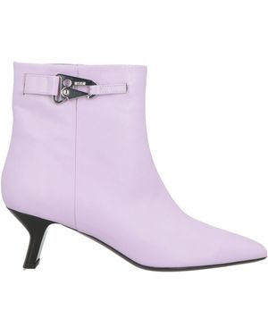 MSGM Lilac Ankle Boots Leather - Purple