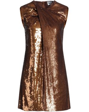 Burberry Bronze Mini Dress Viscose, Silk, Polyester - Brown