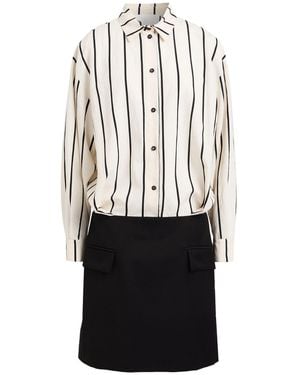8pm Midi Dress Viscose, Polyamide, Polyester, Elastane - White