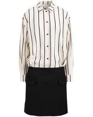 8pm Midi Dress Viscose, Polyamide, Polyester, Elastane - White