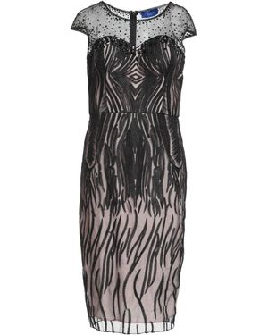 SOLOGIOIE Midi Dress Polyester - Black