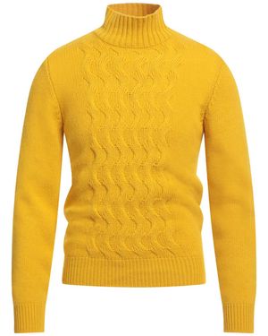 Daniele Alessandrini Turtleneck Wool, Polyamide - Yellow