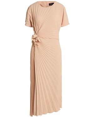 Clips Sand Midi Dress Polyester, Elastane - Natural