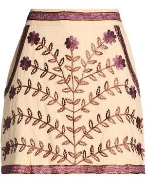 Antik Batik Mini Skirt Cotton - Natural
