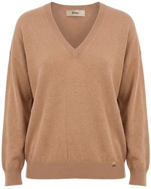 Herno Camel Sweater Cashmere - Brown