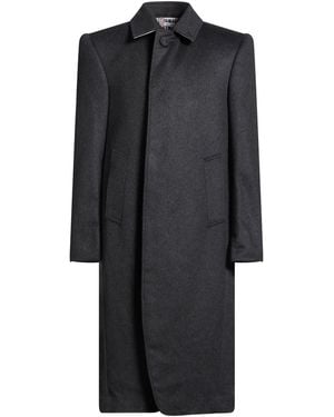 Thom Browne Charcoal Coat Cashmere - Black
