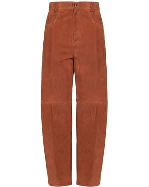 Eleventy Pants Sheepskin - Brown