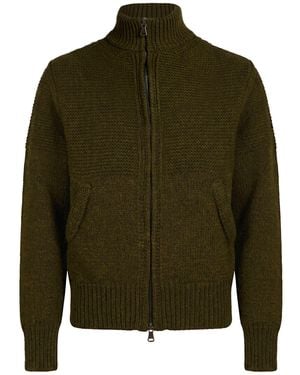 Irish Crone Military Cardigan Wool - Green