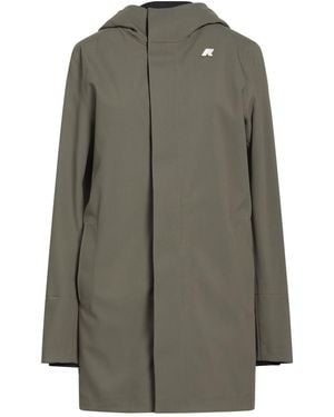 K-Way Overcoat & Trench Coat Polyester, Polyurethane - Gray