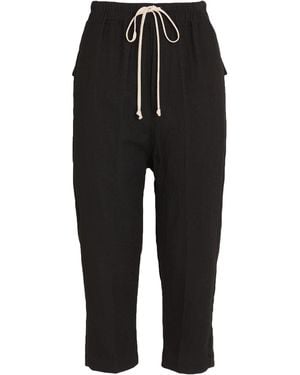 Rick Owens Pants Virgin Wool - Black