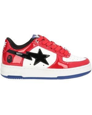 A Bathing Ape Sneakers Leather - Red
