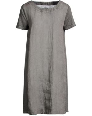 120% Lino Mini Dress Linen - Grey