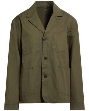 Officine Generale Military Blazer Cotton, Elastane - Green