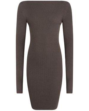 Rick Owens Mini Dress Viscose, Polyester - Gray