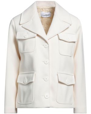 VIRNA DRÒ® Ivory Blazer Polyester, Polyurethane, Elastane - White