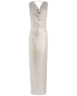 GIUSEPPE DI MORABITO Maxi Dress Polyamide, Elastane, Glass - White