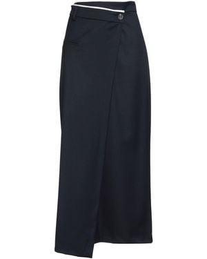 B.yu Maxi Skirt Polyester, Viscose, Elastane - Blue