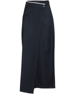 B.yu Maxi Skirt Polyester, Viscose, Elastane - Blue