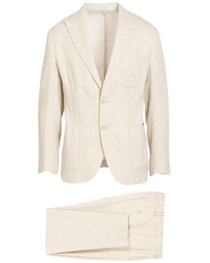 Eleventy Platinum Suit Linen, Wool, Silk, Elastane - Natural