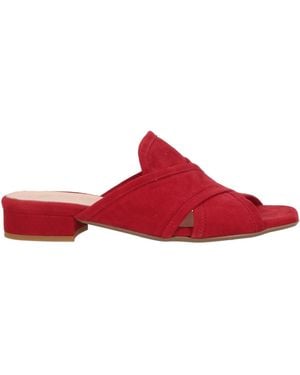 Anna F. Sandals Leather - Red