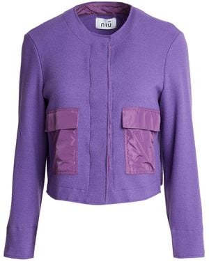 Niu Jacket Virgin Wool, Polyamide - Purple