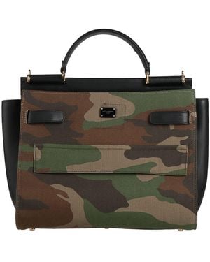 Dolce & Gabbana Military Handbag Cotton, Calfskin - Black
