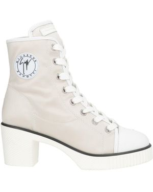 Giuseppe Zanotti Ankle Boots Leather, Textile Fibers - White