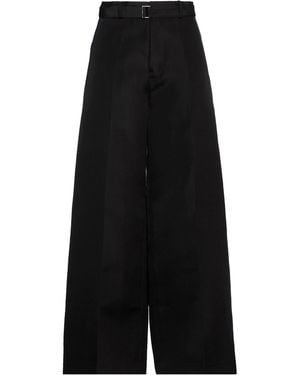 Sacai Pants Silk, Cotton - Black