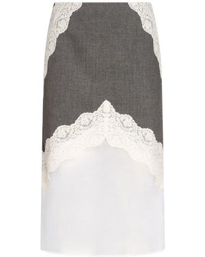 Jil Sander Midi Skirt Wool, Polyester, Polyamide, Cotton - Gray