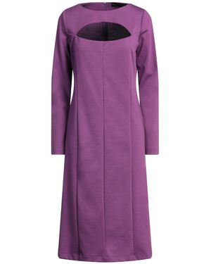 Cristina Gavioli Midi Dress Rayon, Nylon, Elastane - Purple