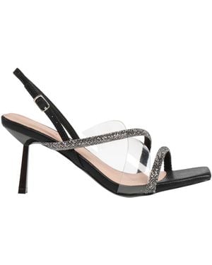 Menbur Sandals Textile Fibers, Plastic - Metallic