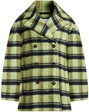Ganni Coat Wool - Green